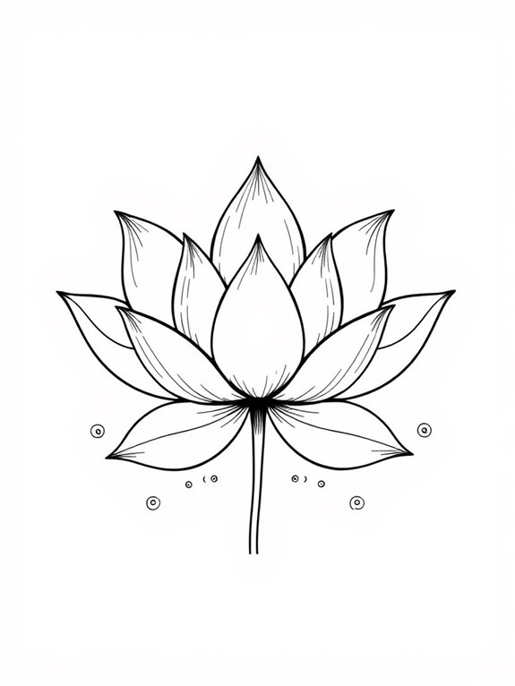 lotus flower coloring page