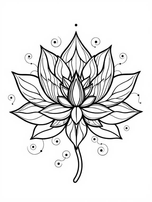 lotus flower coloring page