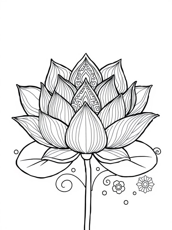 lotus flower doodle art