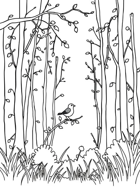 magical bird coloring page