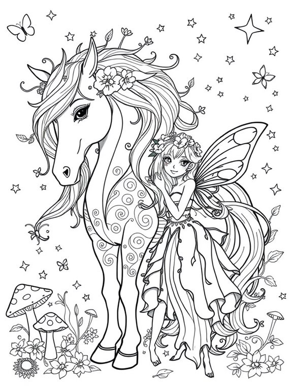 magical creatures coloring fun