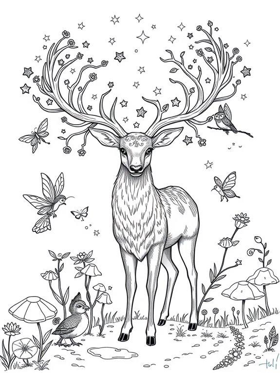 magical deer and creatures