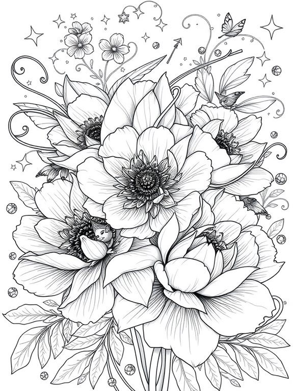 magical fantasy peonies design