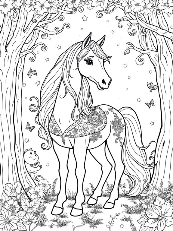 magical forest elf horse