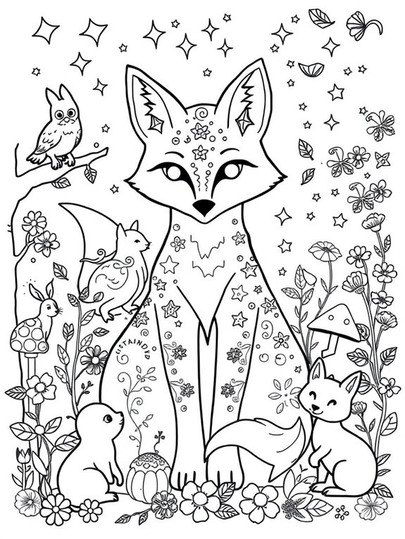 magical fox and creatures