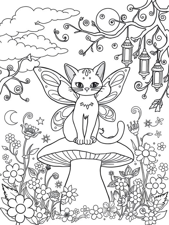 magical garden fairy cat