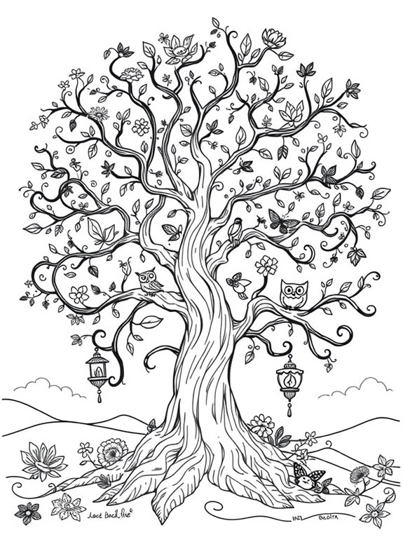 magical tree coloring adventure