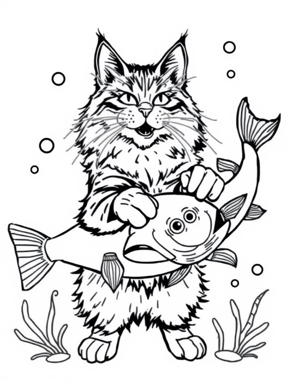 maine coon fish coloring