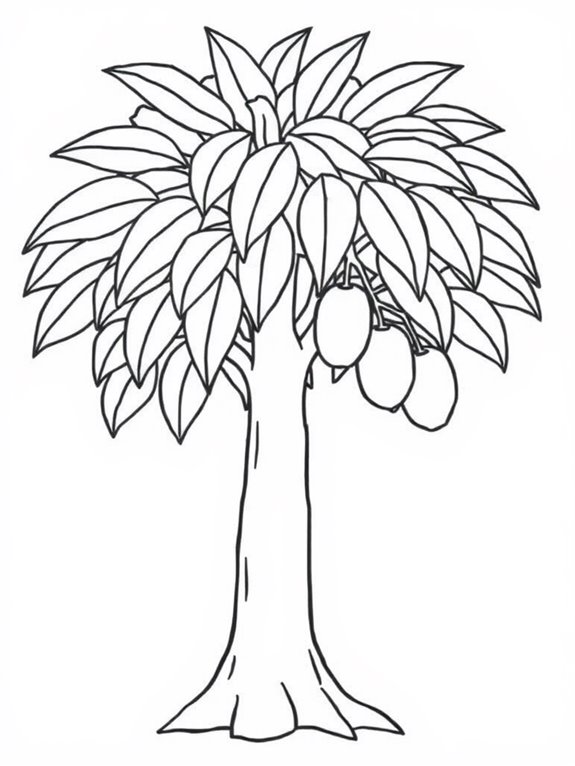 mango tree coloring page