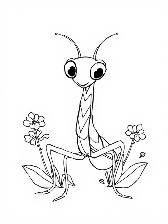 mantis coloring page fun