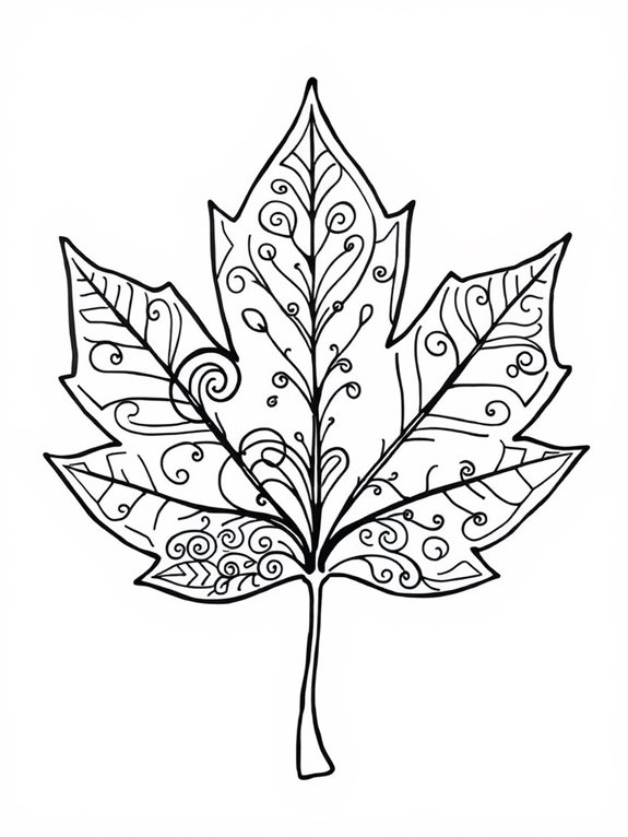 maple leaf coloring activity