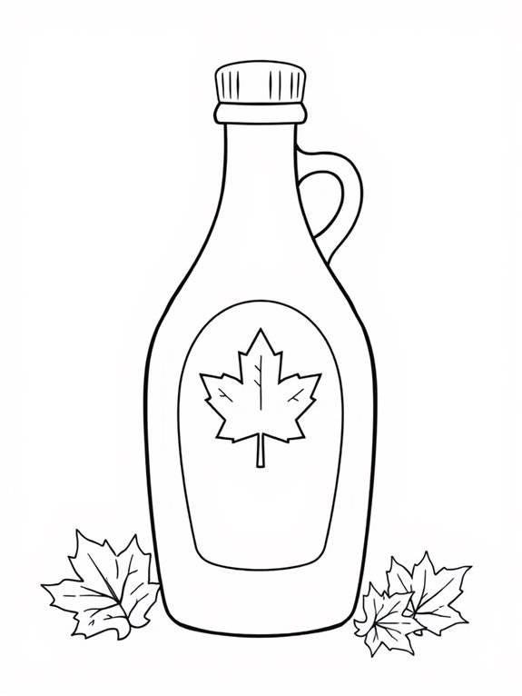 maple syrup bottle coloring page