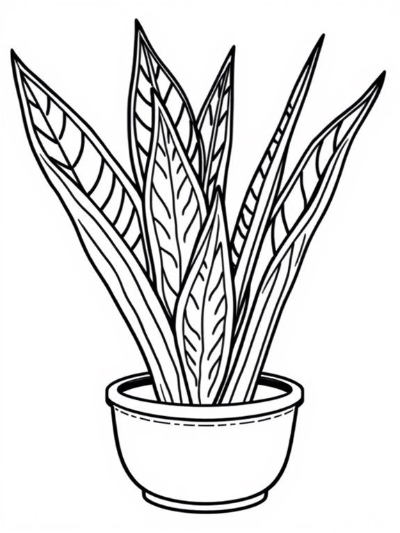 mini snake plant illustration