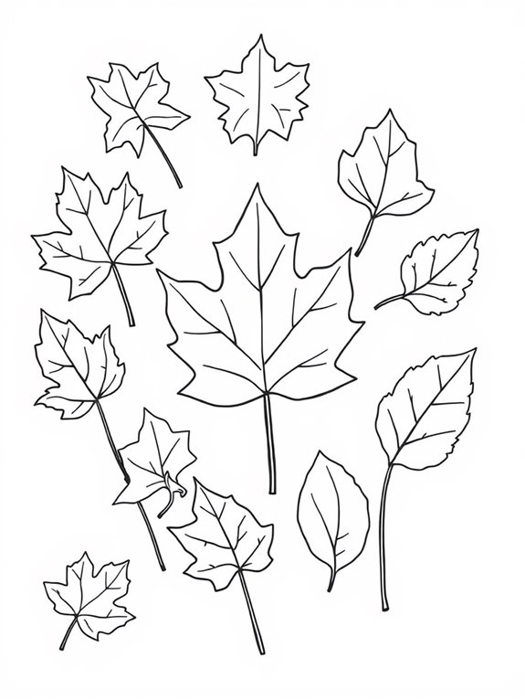 minimalist autumn leaves design