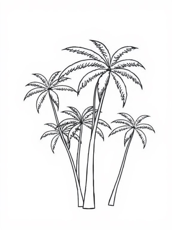 minimalist palm tree design