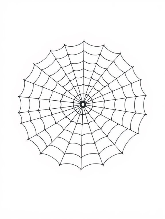 minimalist spider web design