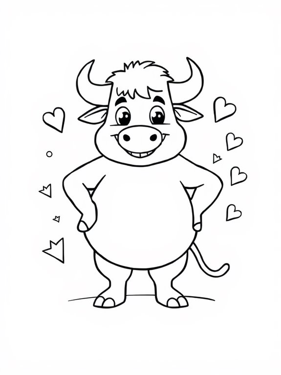 minotaur cartoon coloring page