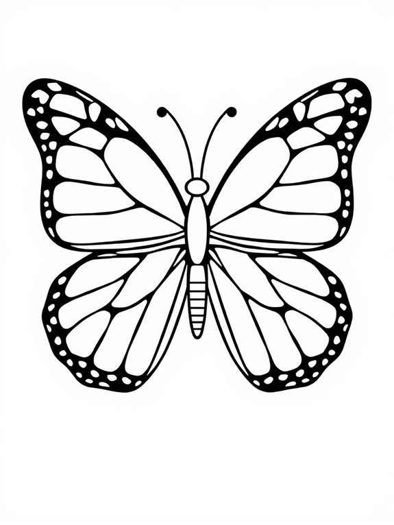 monarch butterfly coloring page