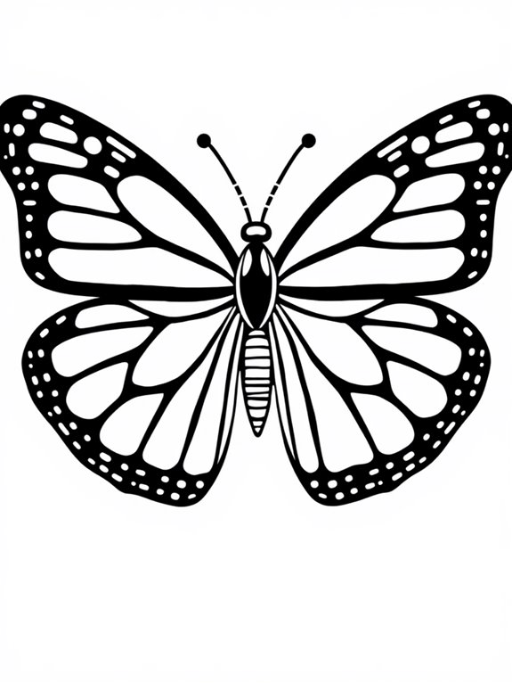 monarch butterfly coloring page