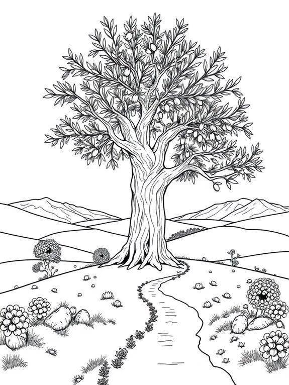 nature inspired olive tree art