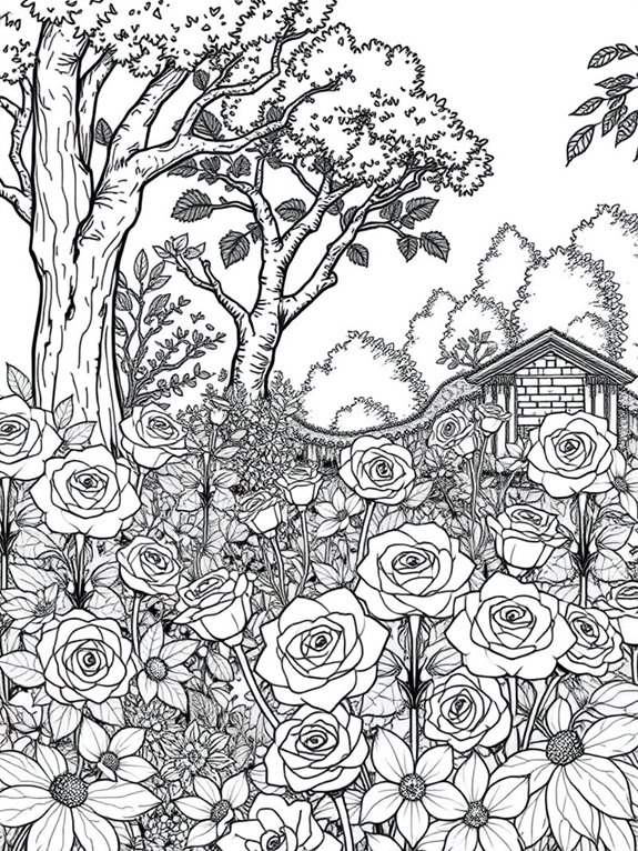 nature inspired rose garden