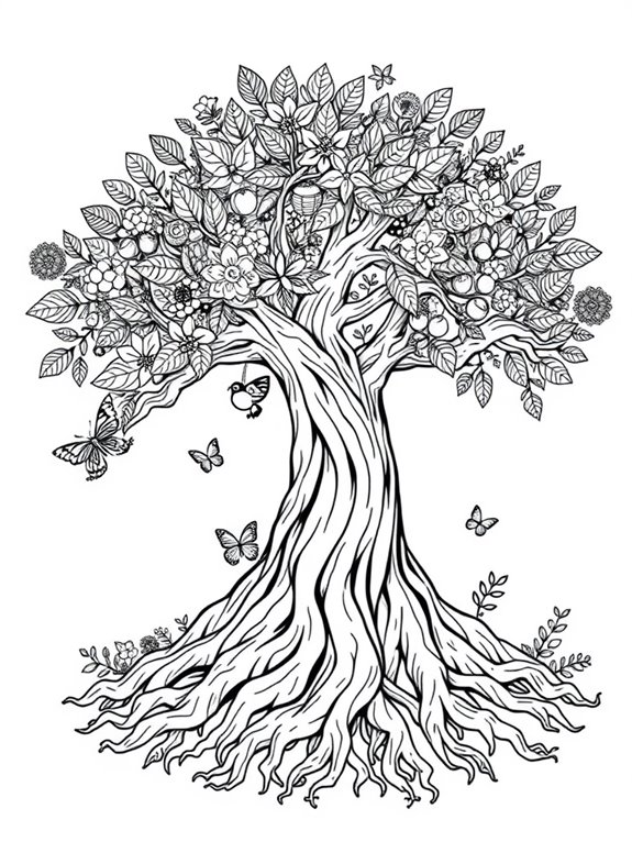 nature themed coloring page