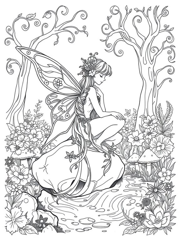 nymph fairy coloring activity