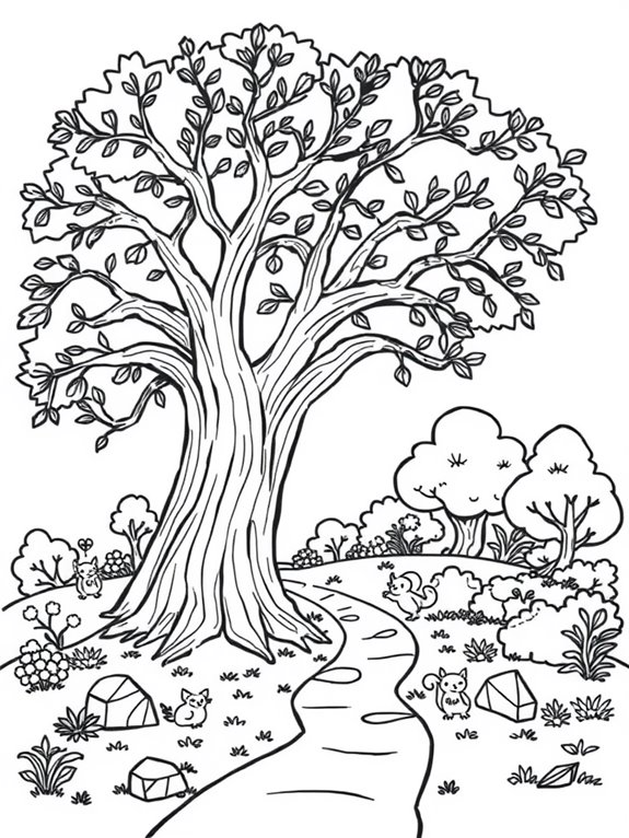 oak grove coloring page