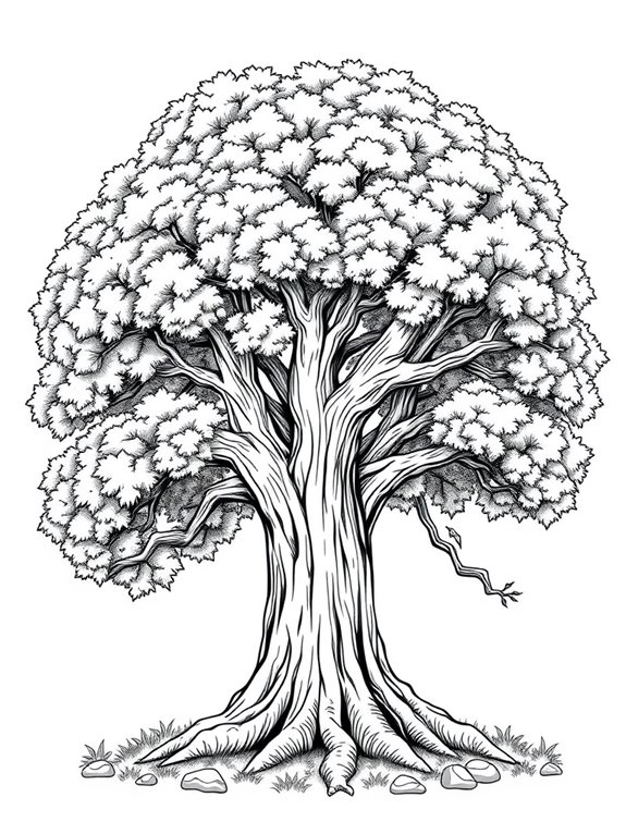 oak tree coloring activity