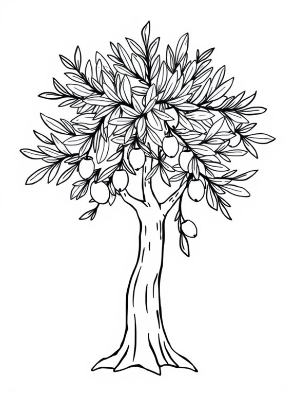 olive tree coloring page