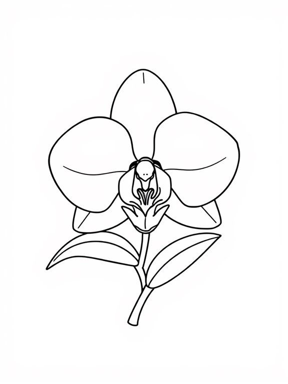 orchids coloring page fun