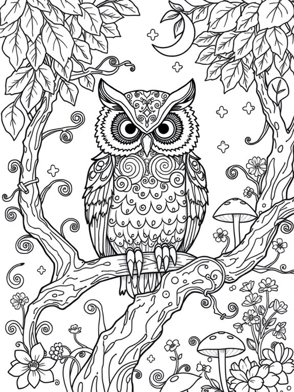 owl in enchanted forest