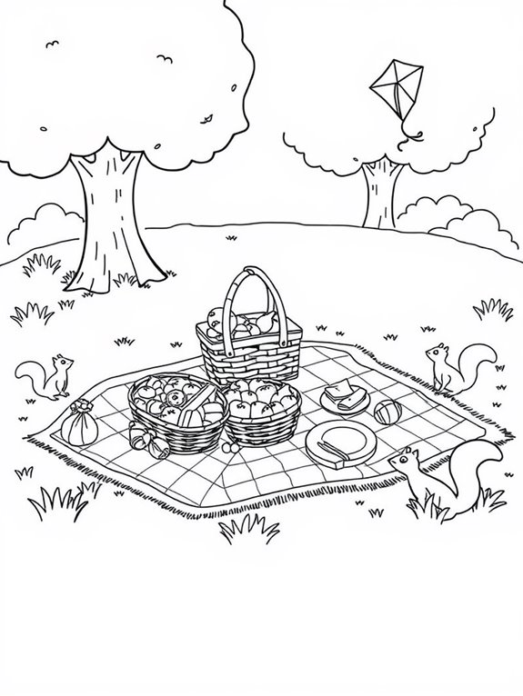 park picnic coloring fun