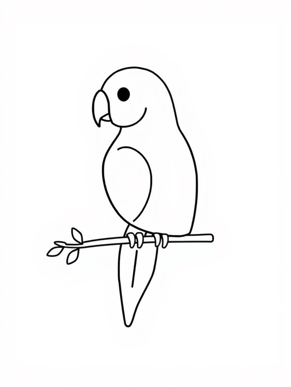 parrot coloring page design