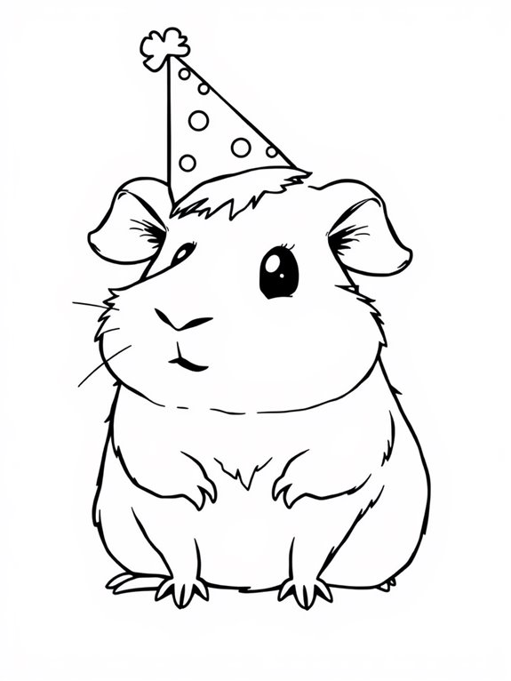 party hat guinea pig