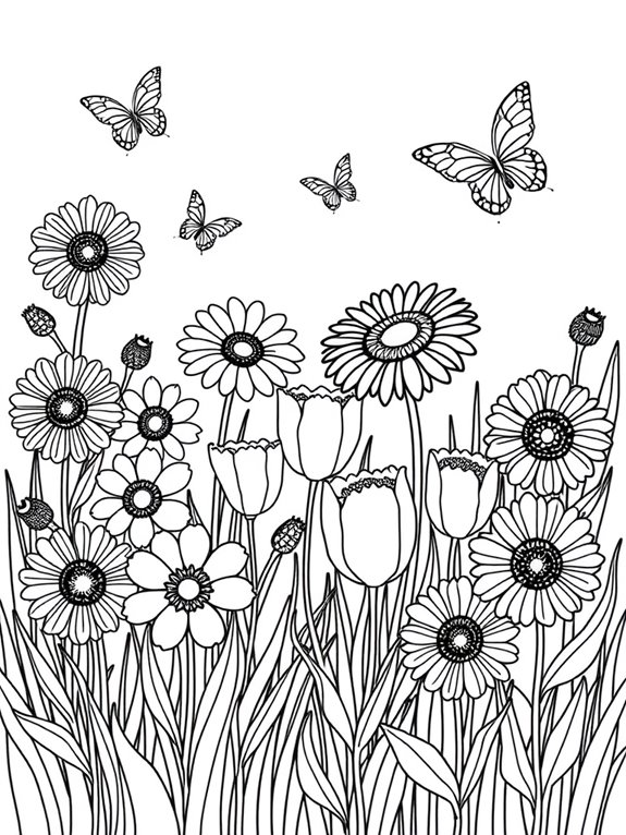 patterned flower field page