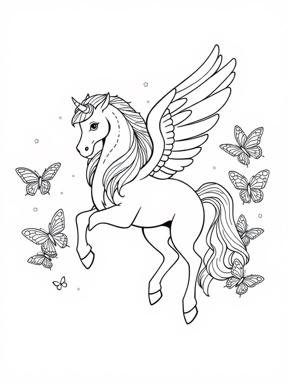 pegasus and butterfly friends