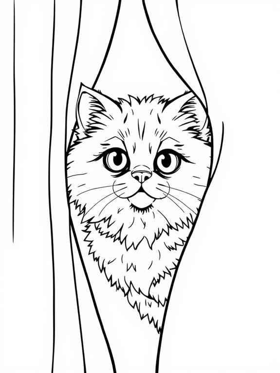 persian cat coloring page