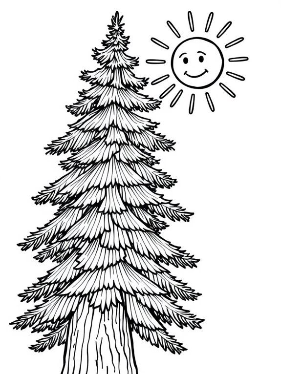 pine tree under sun