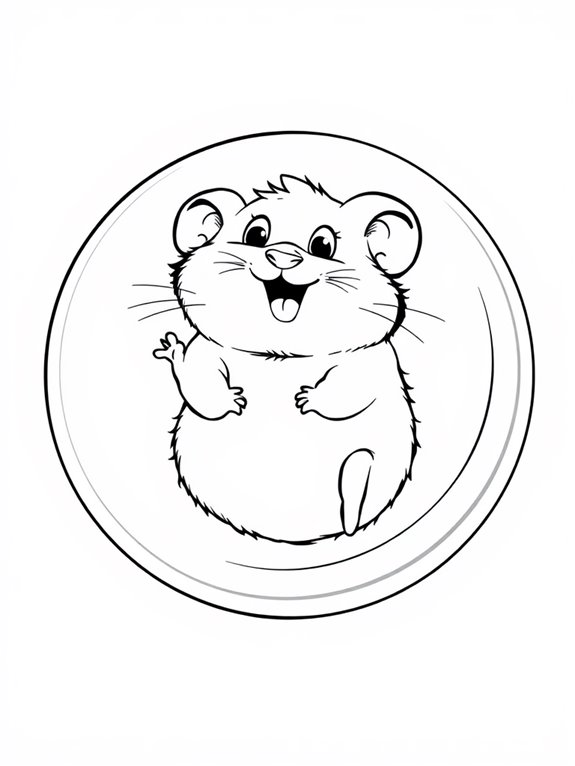 playful hamster in ball