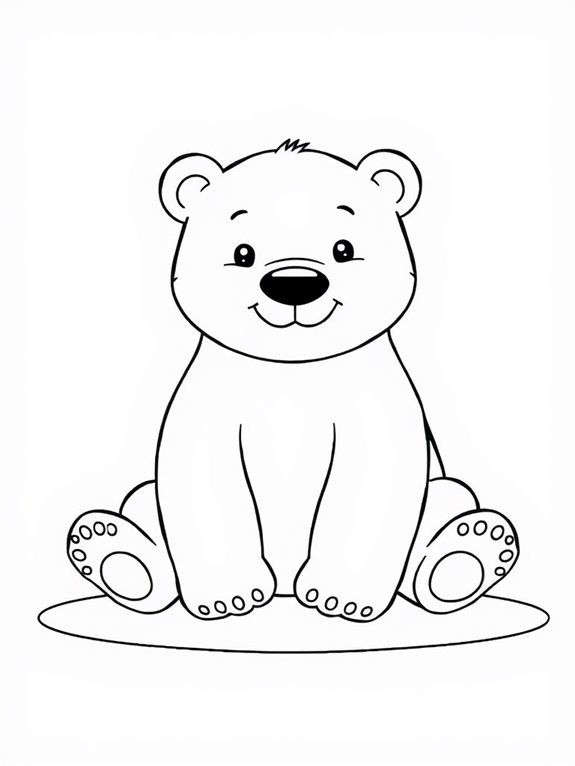 polar bear coloring page