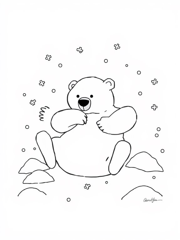 polar bear snowy fun