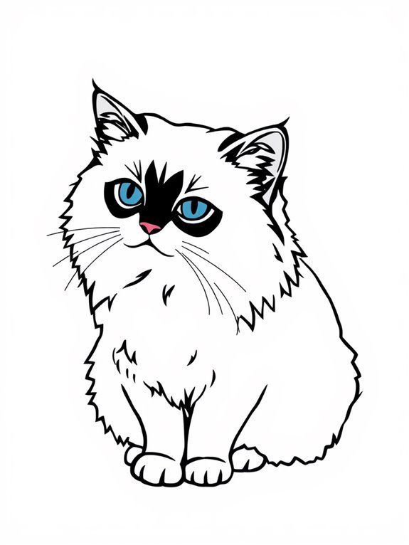 ragdoll cat coloring page