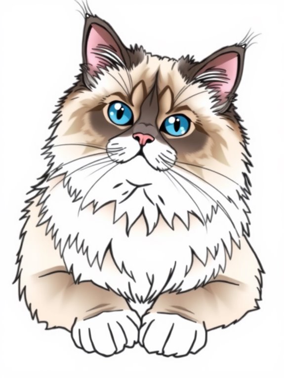 ragdoll cat coloring page