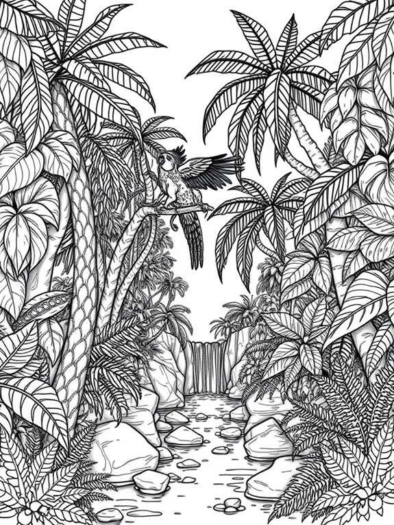 rainforest coloring page design