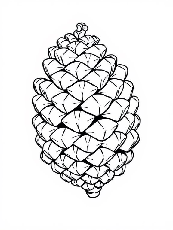 redwood pine cone illustration