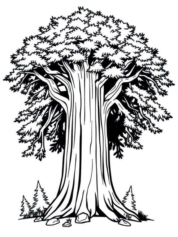 redwood tree coloring activity