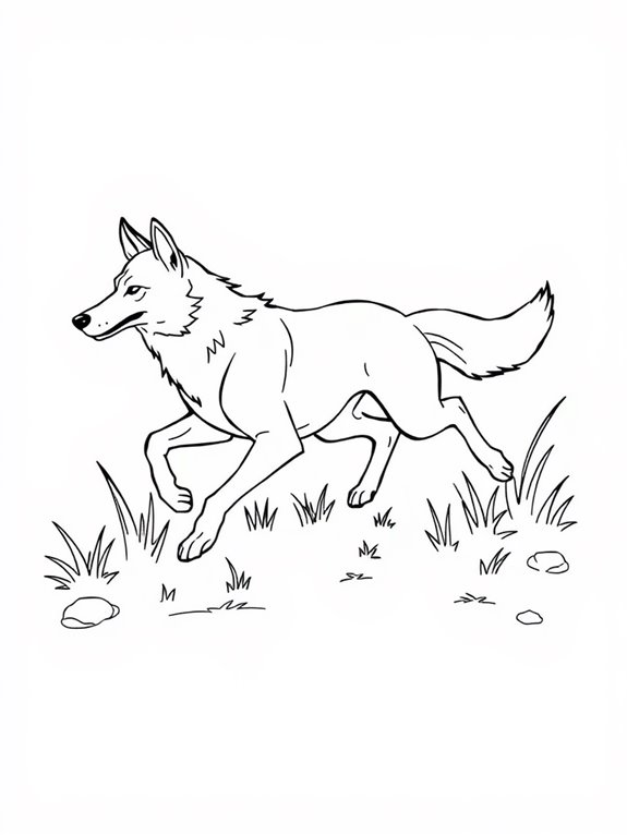 running dingo coloring page