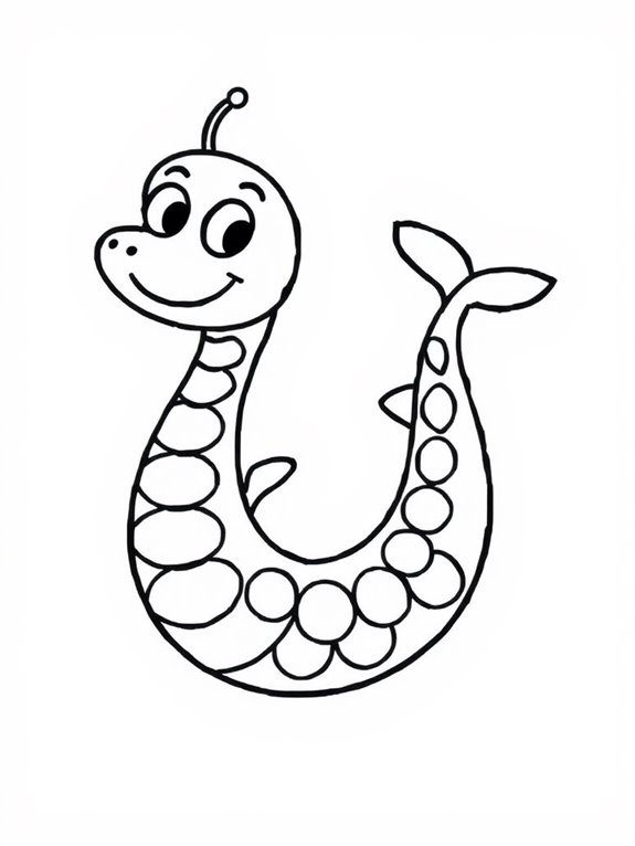 sea serpent coloring activity