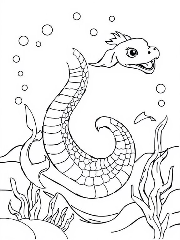 serpent coloring page design